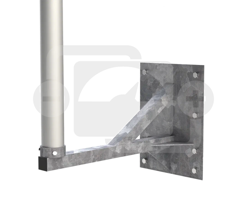 Кронштейн для молниеприемника стержневого, расстояние от стены 500-800 мм, оцинкованная сталь ВОЛЬТ-КМО-КМС-О-1.2
