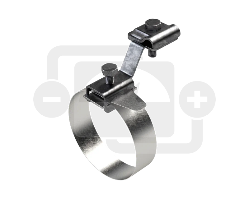 Хомут на трубы, для труб диаметром 100 мм, оцинкованная стальВОЛЬТ-ДП-О-12.1