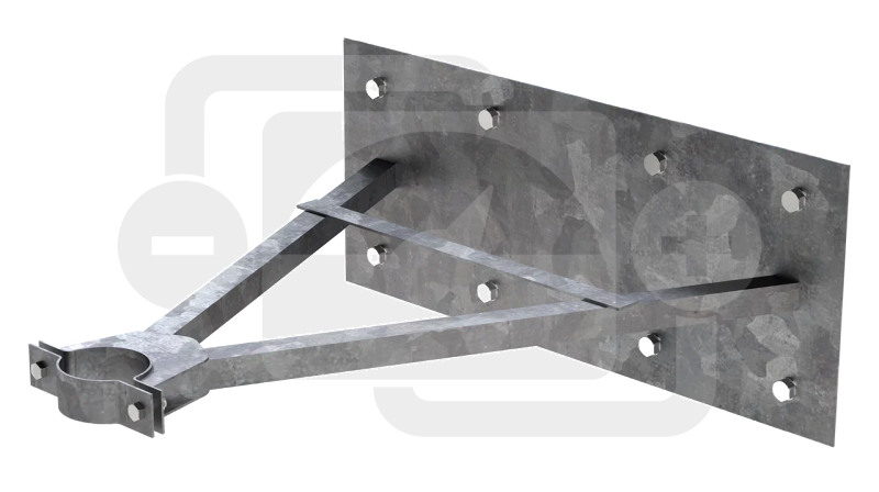 Кронштейн для молниеприемника мачтового, расстояние от стены 150 мм, оцинкованная сталь ВОЛЬТ-КМО-КММ-О-1.1